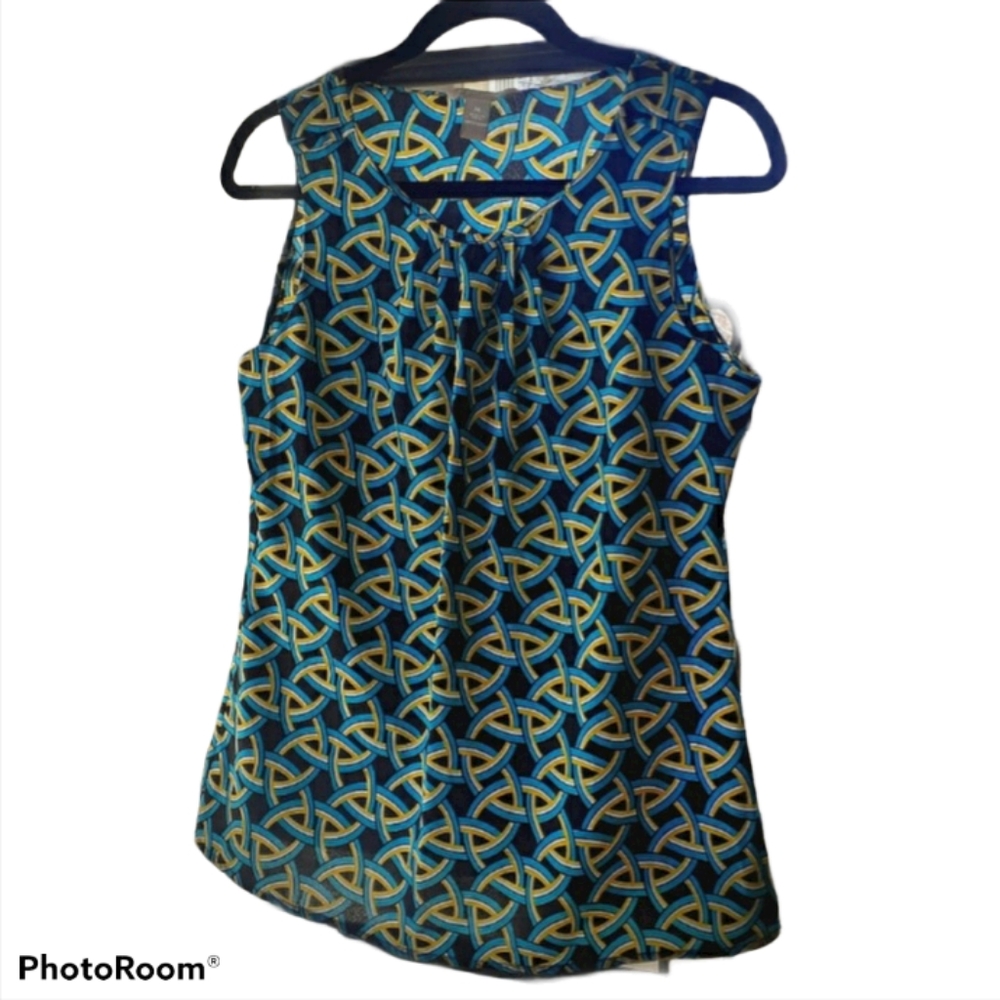 Banana Republic Sleeveless Geometric Blouse